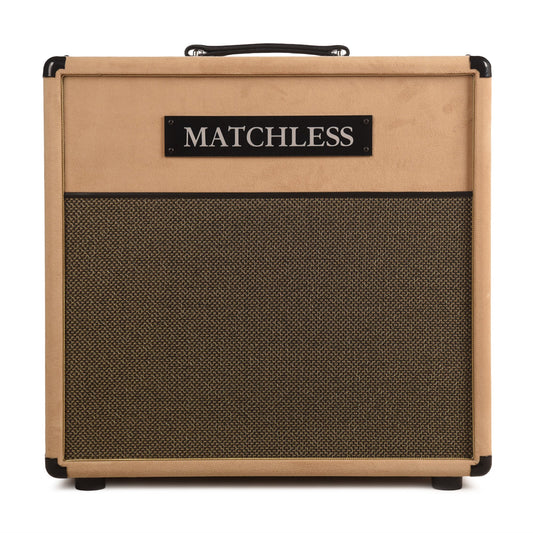 Matchless ESS112 30W 8ohm 1x12" Open Back Cabinet Light Camel Suede w/ Gold Cloth