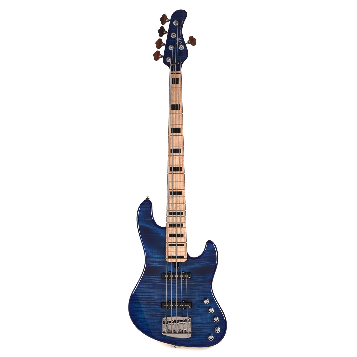 Mayones Jabba Custom 5 AAA Flamed Maple/Swamp Ash Infinity Blue w/AAA Birdseye Maple Neck