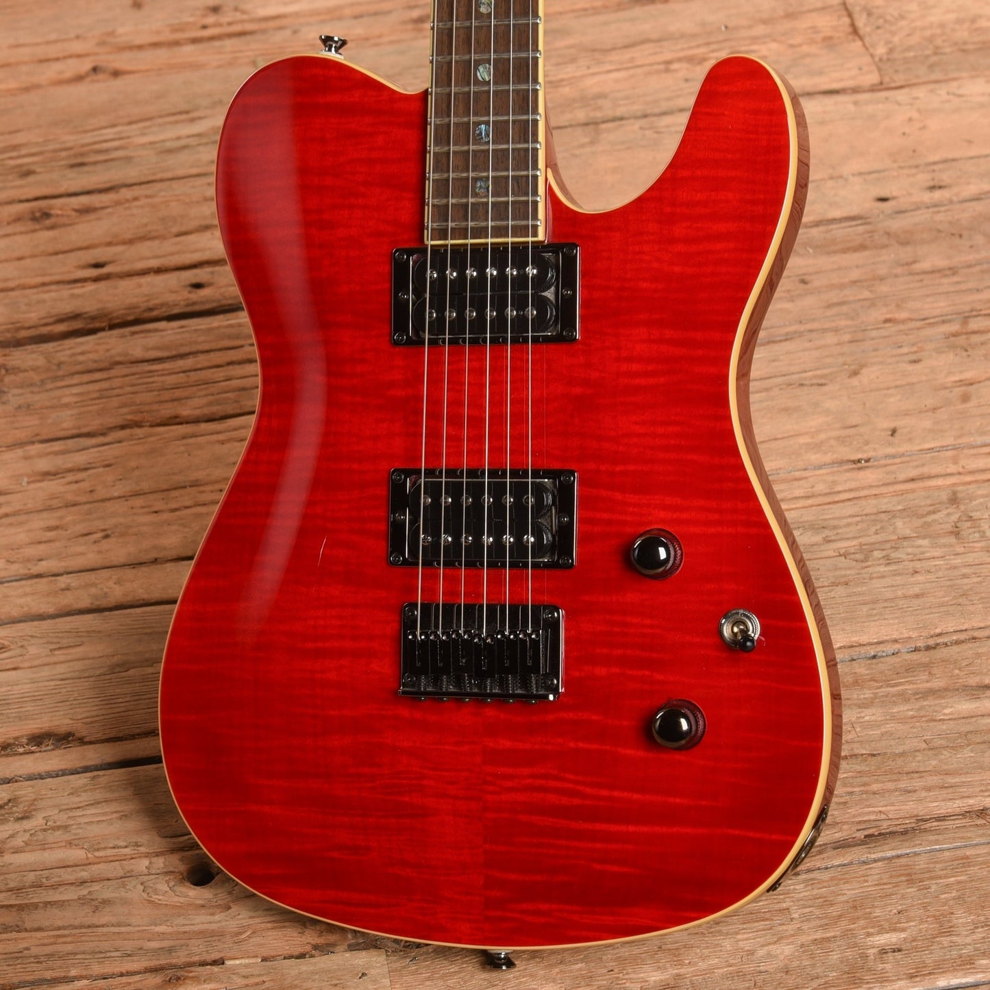 Fender Telecaster FMT HH Crimson Red Transparent