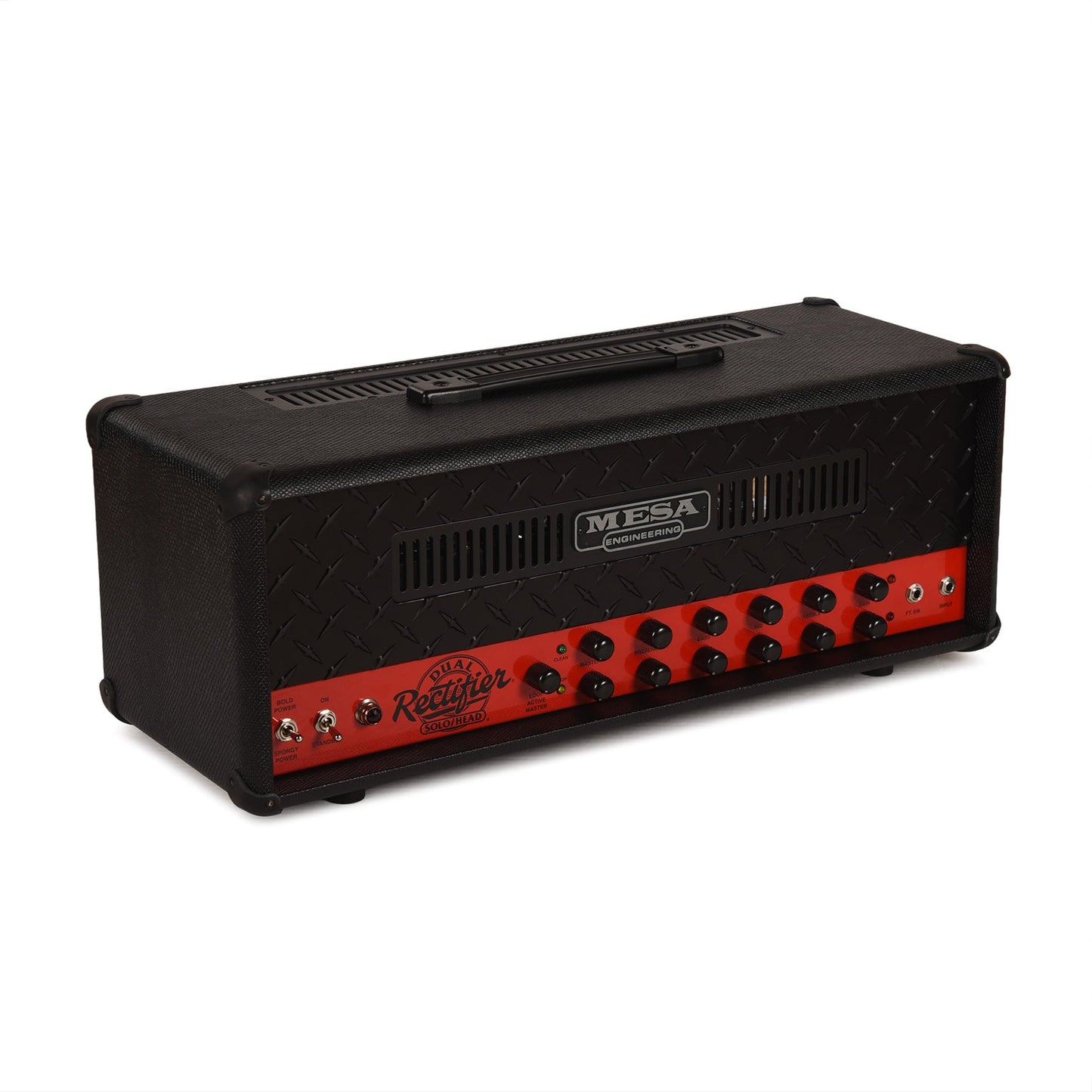 Mesa/Boogie 2-Channel 90s Dual Rectifier 100w Tube Amp Head Limited Black Snake Vinyl w/ Ferrari Rosso Red Chassis