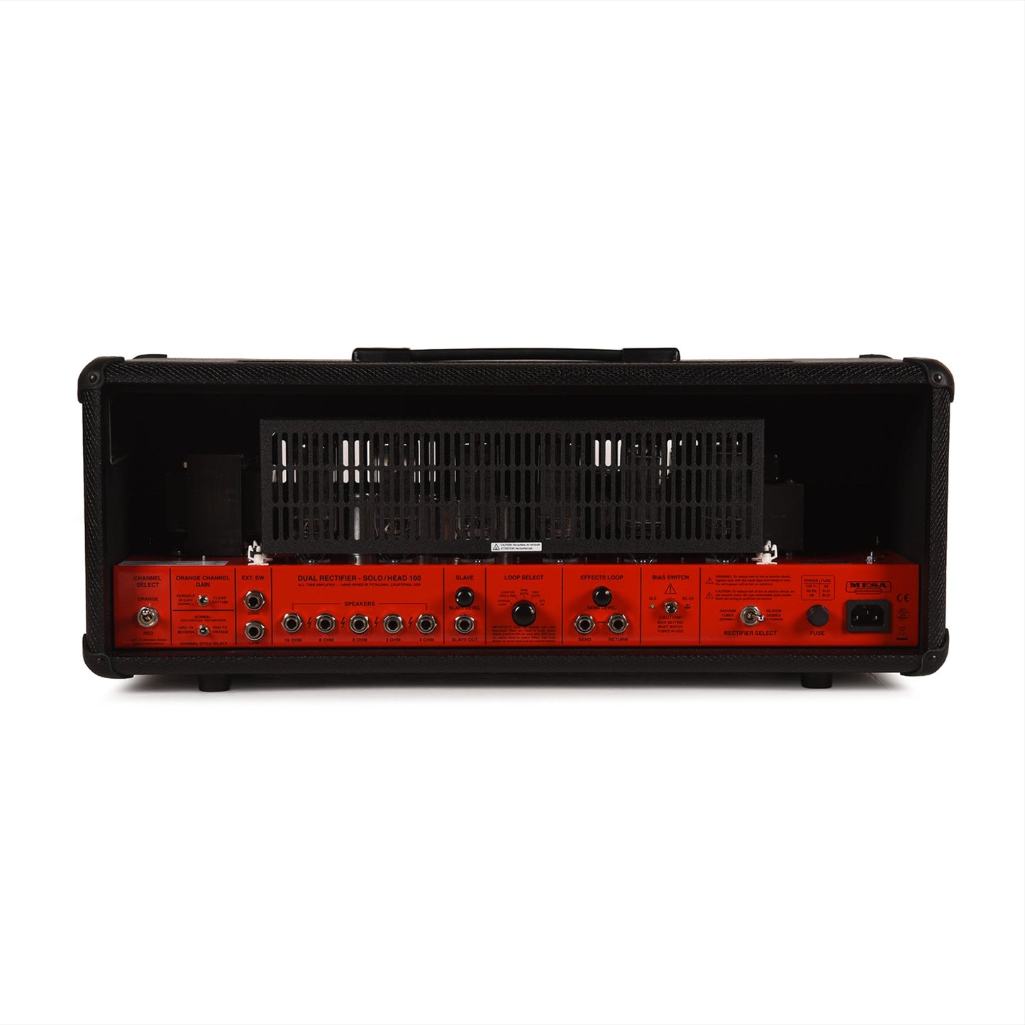 Mesa/Boogie 2-Channel 90s Dual Rectifier 100w Tube Amp Head Limited Black Snake Vinyl w/ Ferrari Rosso Red Chassis