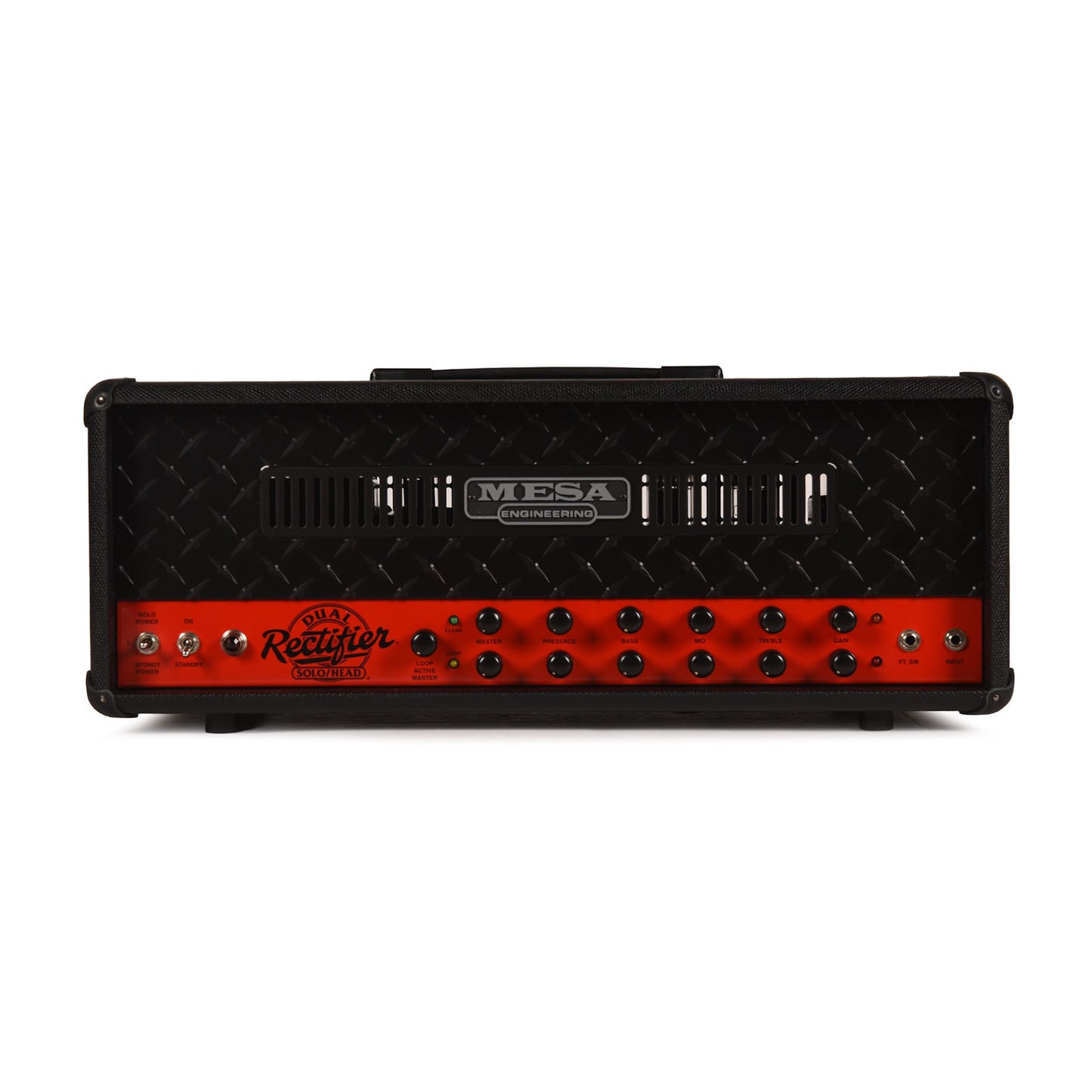 Mesa/Boogie 2-Channel 90s Dual Rectifier 100w Tube Amp Head Limited Black Snake Vinyl w/ Ferrari Rosso Red Chassis