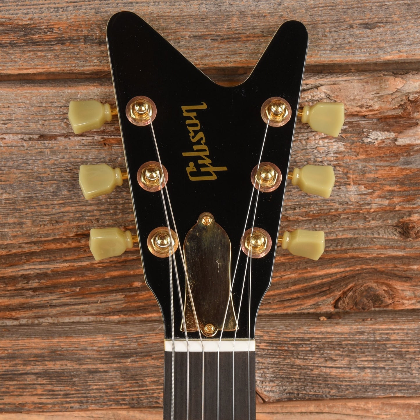 Gibson Reverse Flying V White - Dave Amato of REO Speedwagon