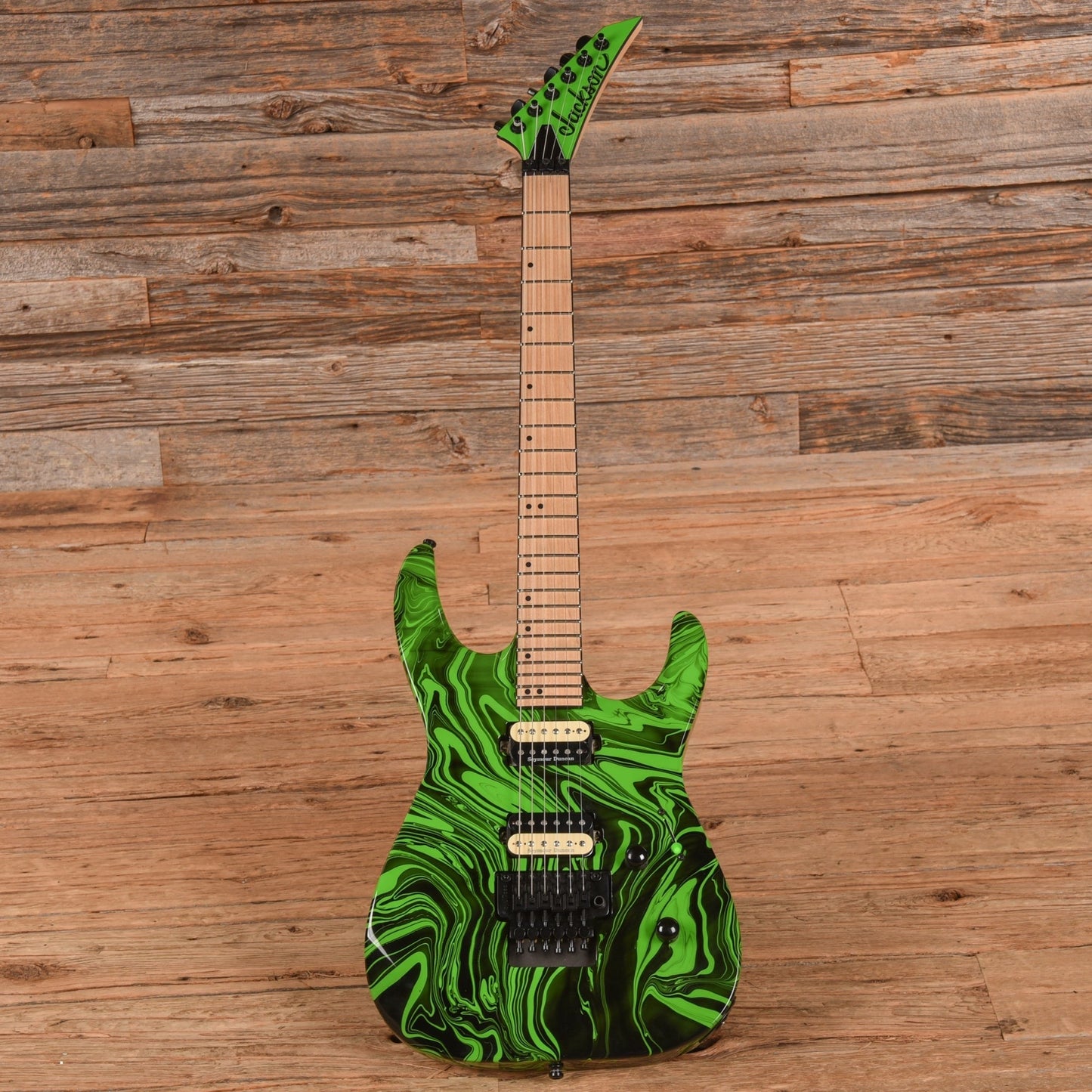 Jackson Pro Series DK2M Dinky Slime Green Swirl 2015