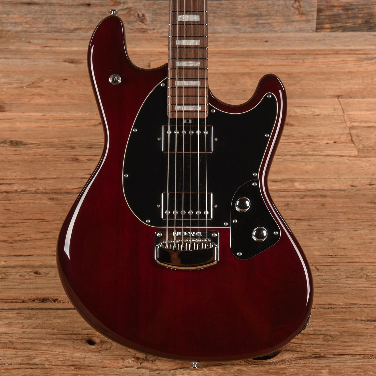 Music Man BFR Baritone StingRay Transparent Oxblood 2024