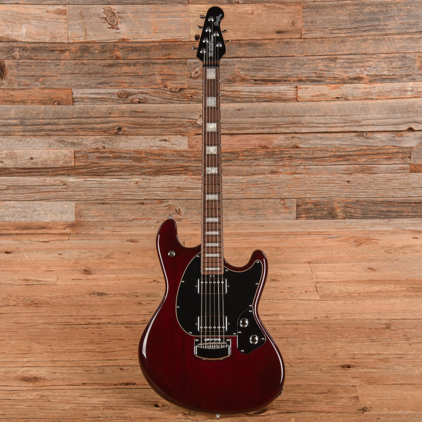 Music Man BFR Baritone StingRay Transparent Oxblood 2024
