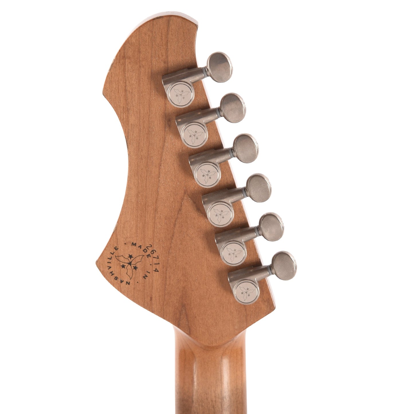 Novo Custom Miris J Light Distress Inca Burst w/Matching Headstock & Lollar Gold Foil Pickups
