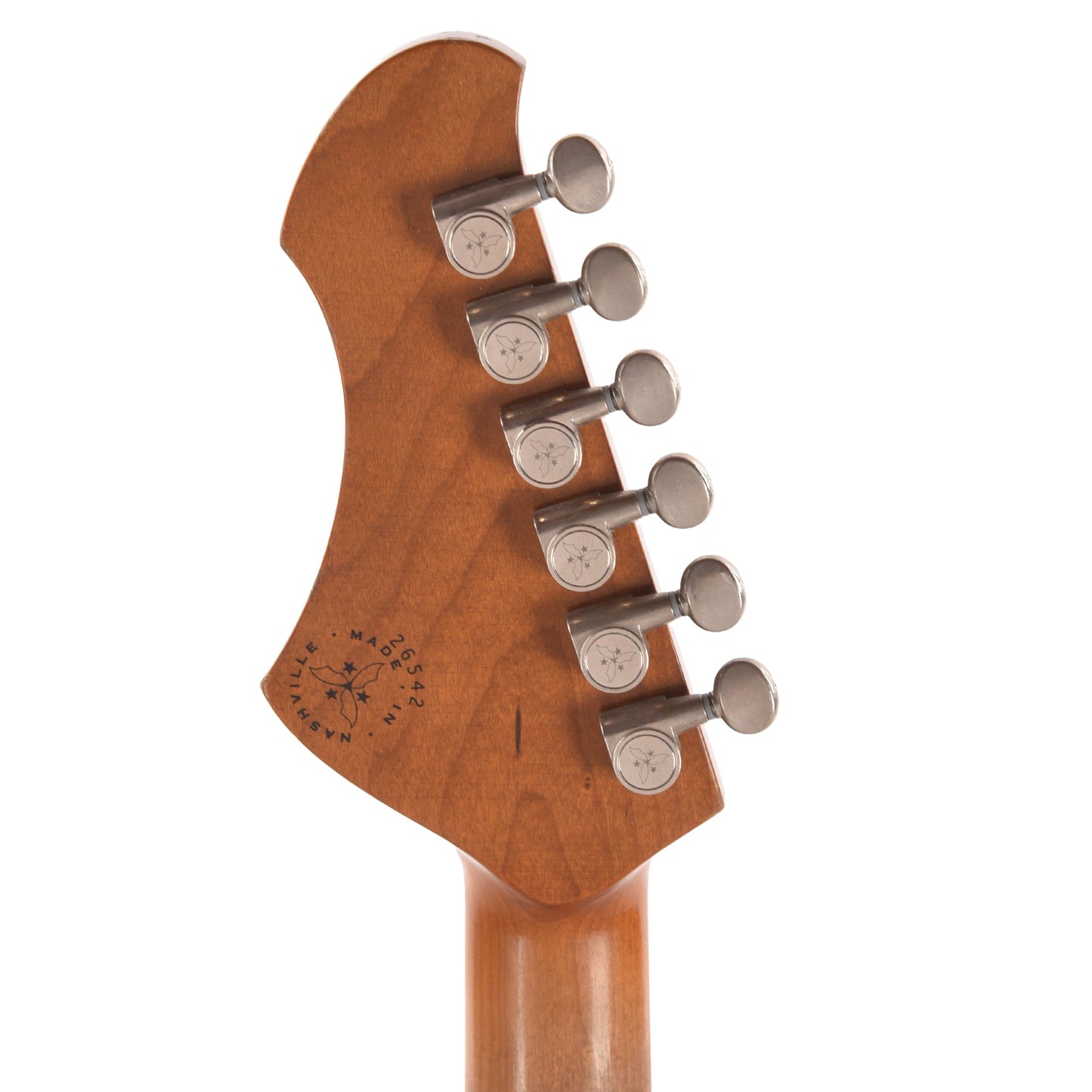 Novo Dealer Limited Miris J HH Harmony Burst Light Distress w/ Amber Back & Sides & Lollar Low Wind Imperial Humbuckers