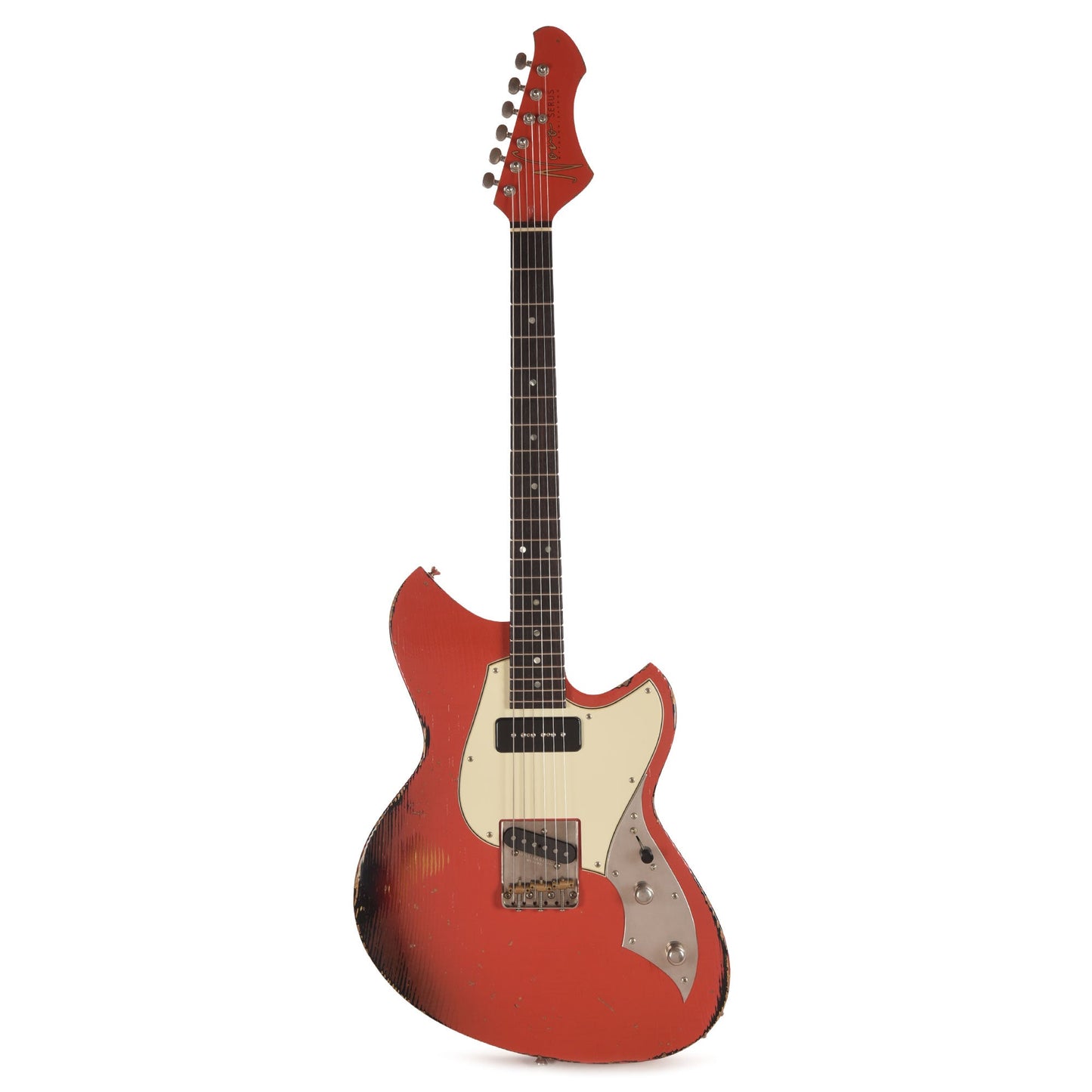 Novo Dealer Limited Serus T Fiesta Red over '64 3-Tone Burst Medium Distress w/Fralin High Output Tele Pickups
