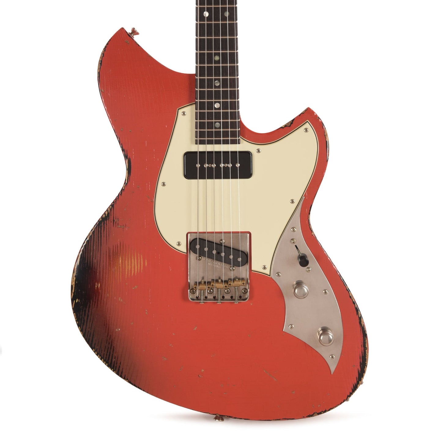 Novo Dealer Limited Serus T Fiesta Red over '64 3-Tone Burst Medium Distress w/Fralin High Output Tele Pickups
