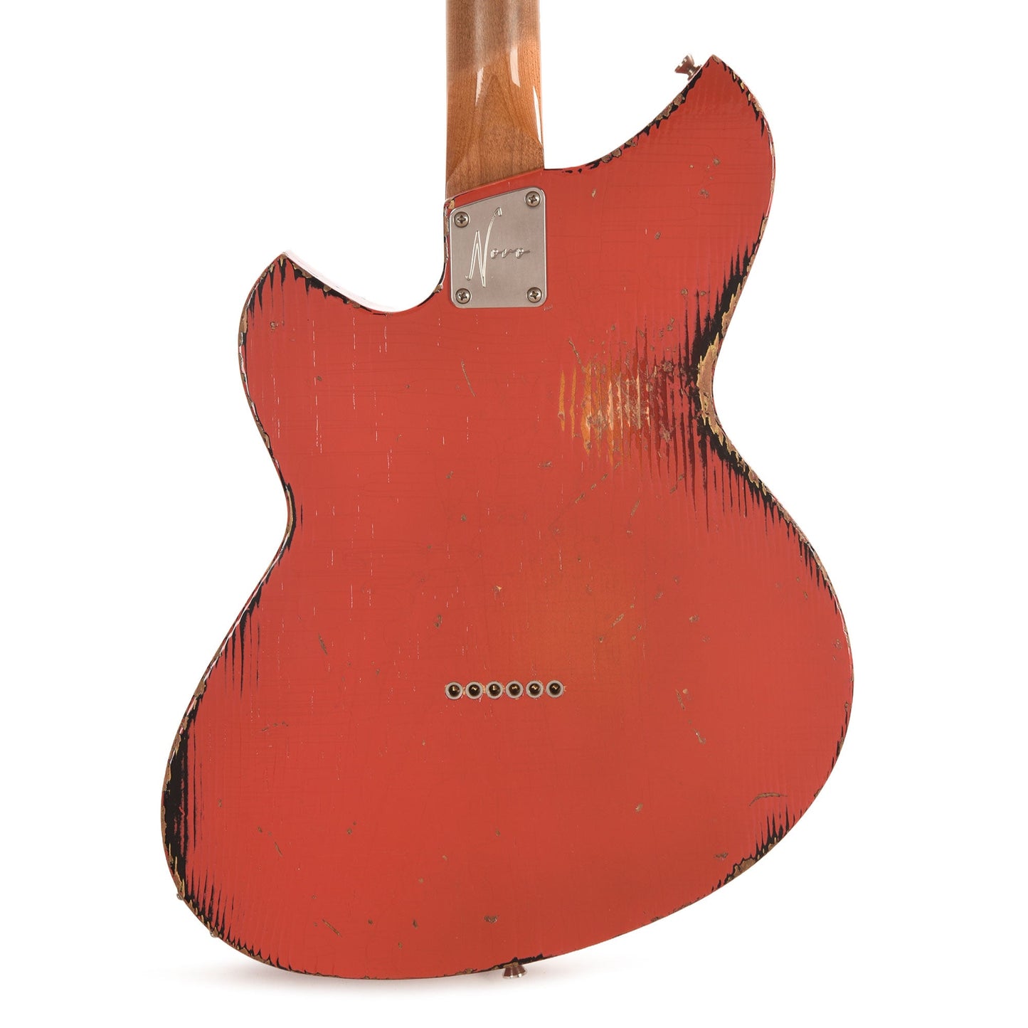 Novo Dealer Limited Serus T Fiesta Red over '64 3-Tone Burst Medium Distress w/Fralin High Output Tele Pickups
