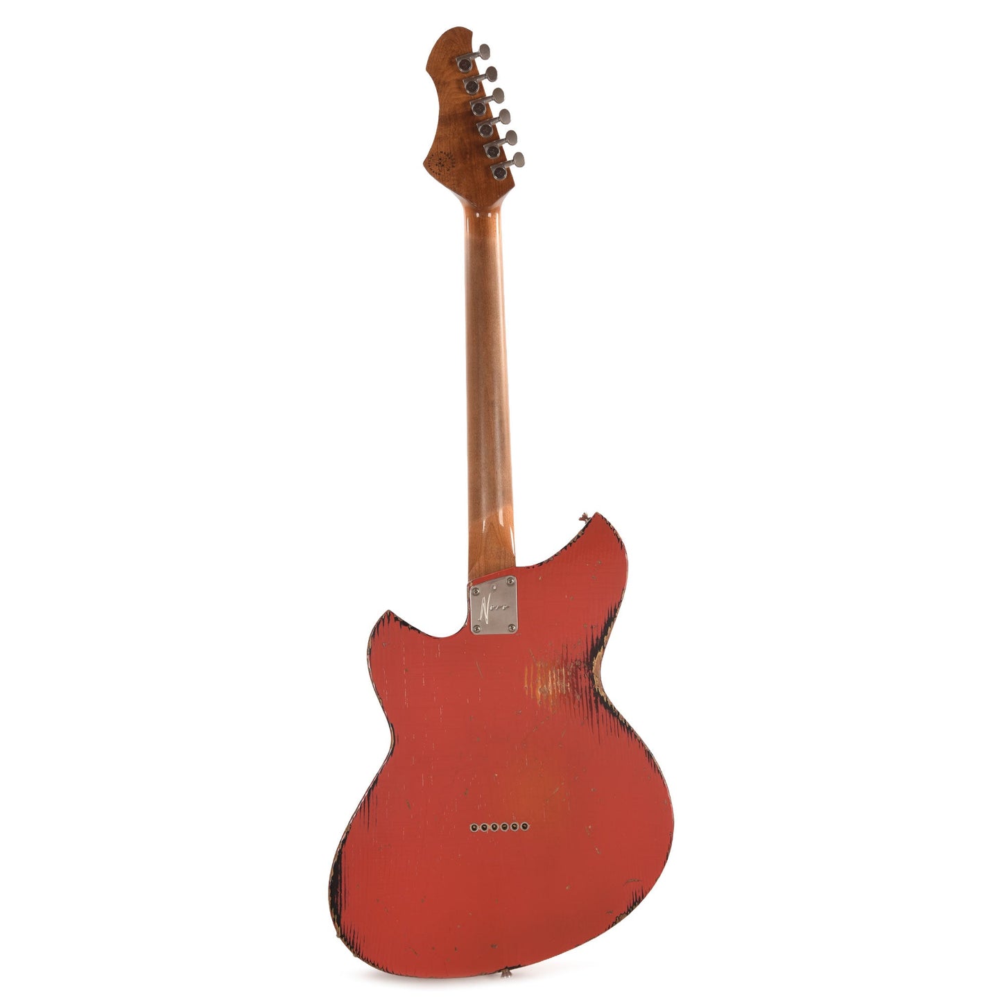 Novo Dealer Limited Serus T Fiesta Red over '64 3-Tone Burst Medium Distress w/Fralin High Output Tele Pickups