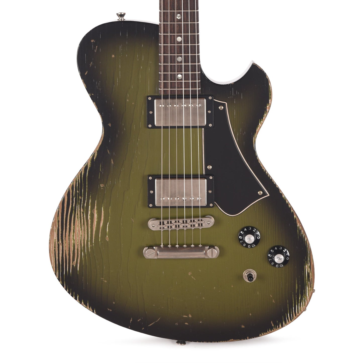 Novo Solus H2 Medium Distress Uffington Burst w/Fralin Pure PAF Humbuckers
