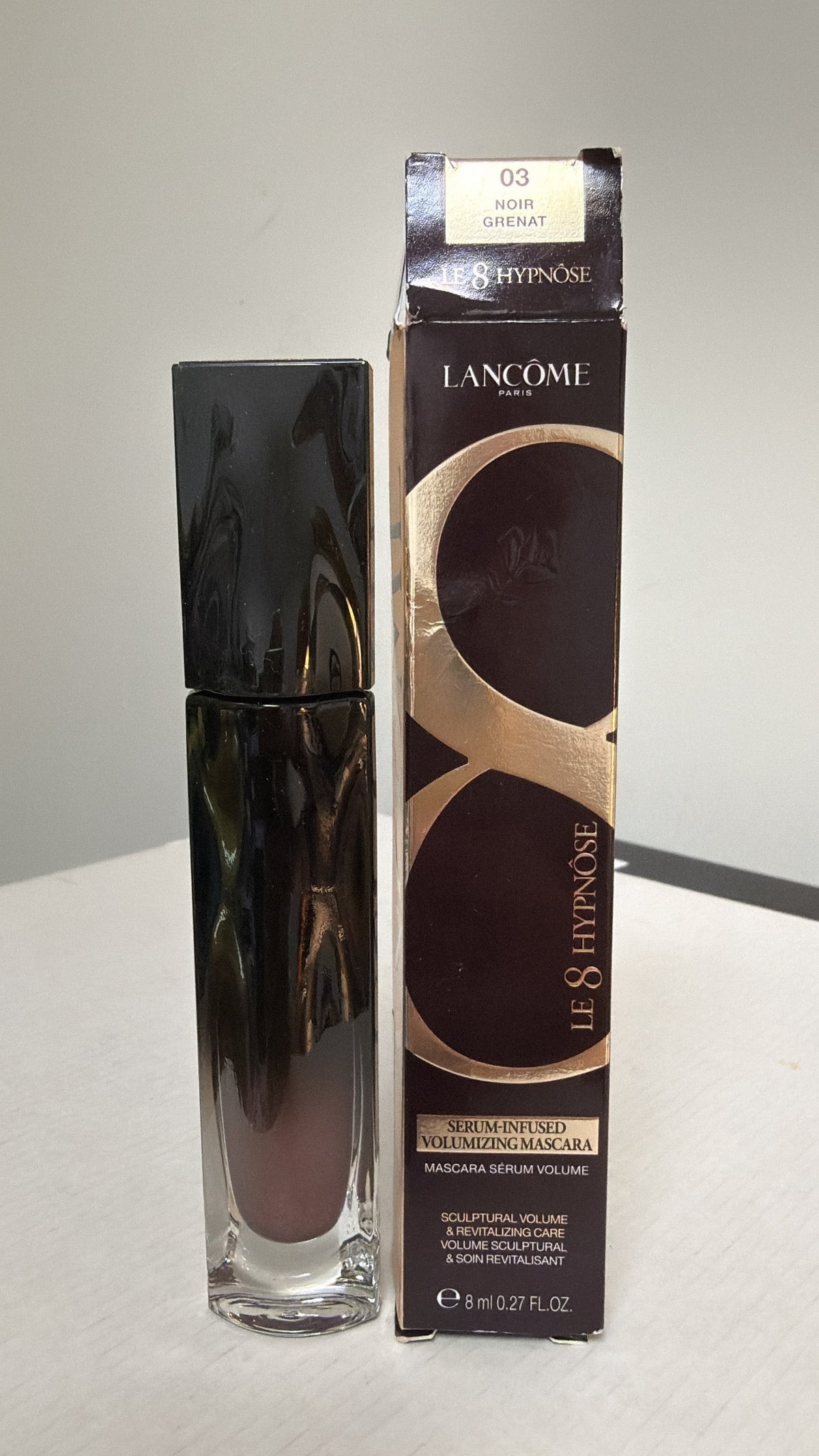 New Lancome 03 Noir Le 8 Hypnose Serum-Infused Volumizing Mascara