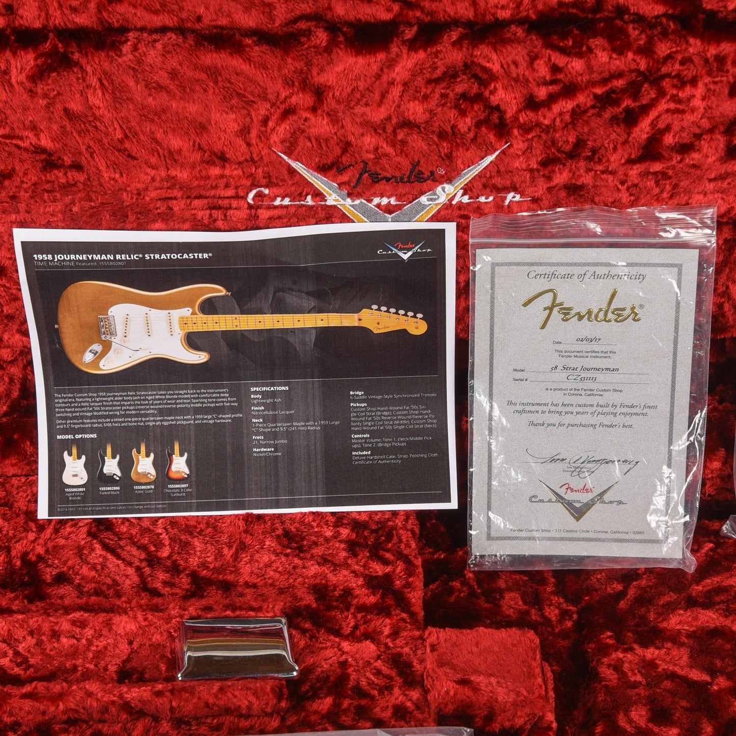 Fender Custom Shop '58 Stratocaster Journeyman Relic Blonde 2017