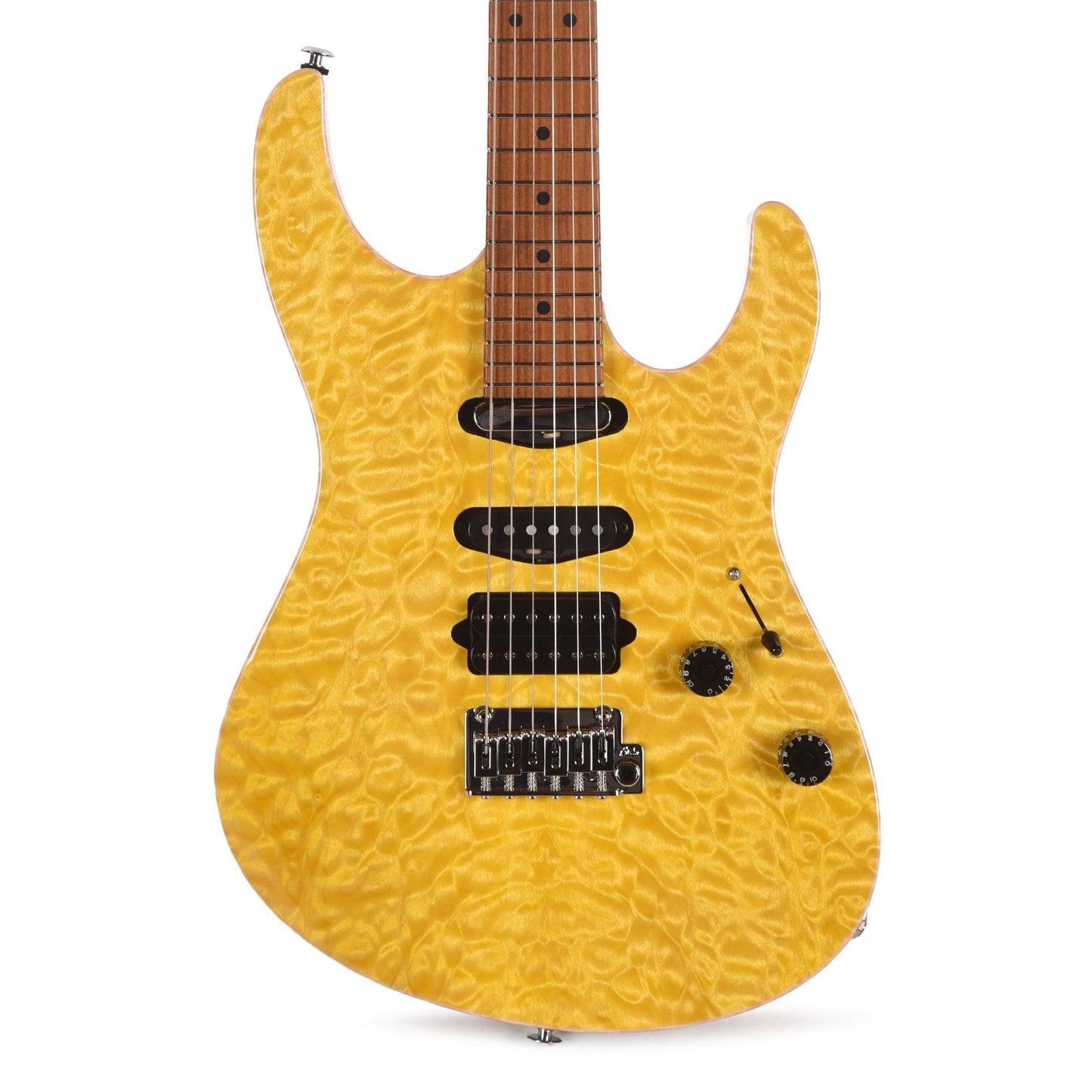 Suhr Custom Modern Trans Lemon Yellow w/ CME-Selected Quilt Maple Top