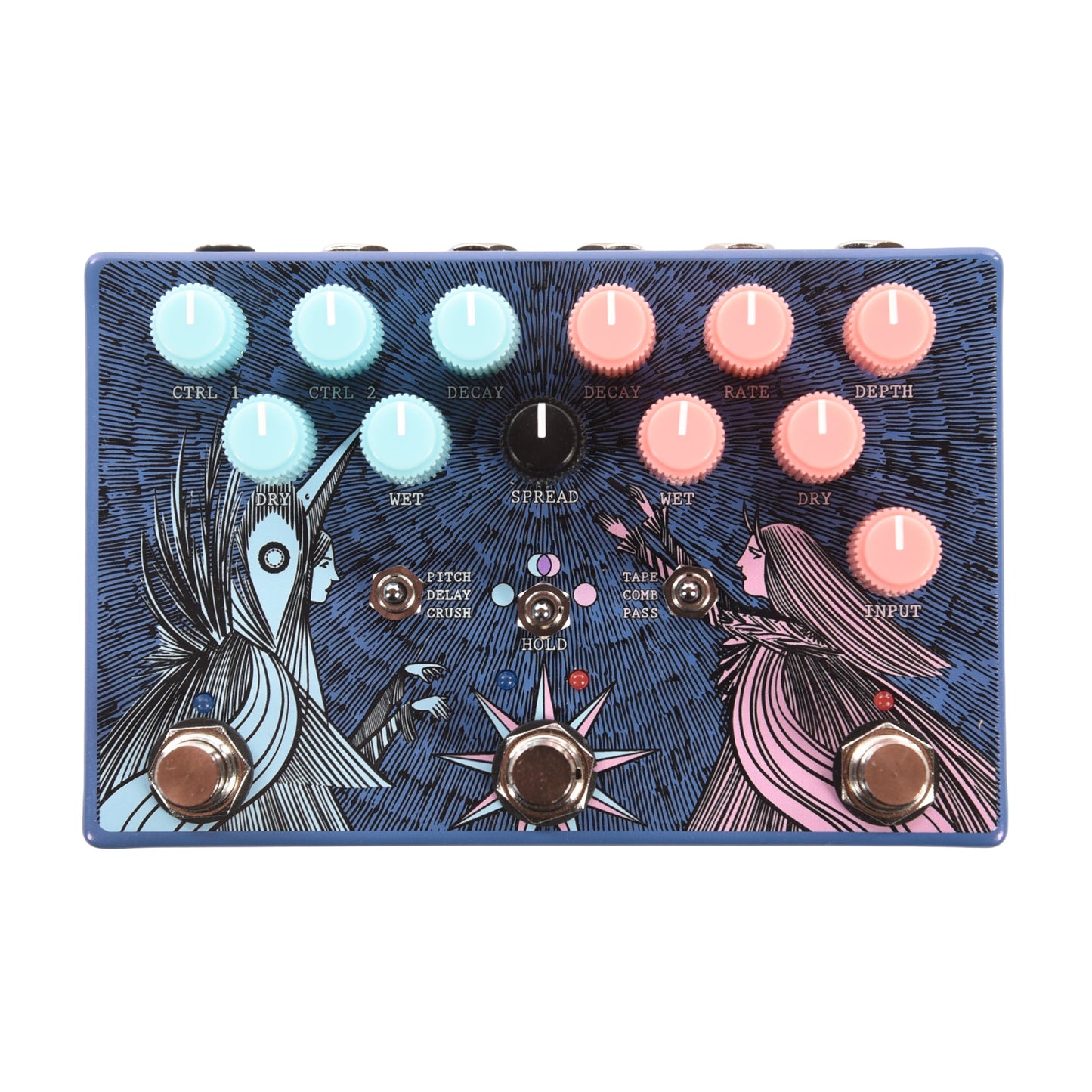 Old Blood Noise Limited Edition Dark Light Blueberry Dusk Reverb Pedal