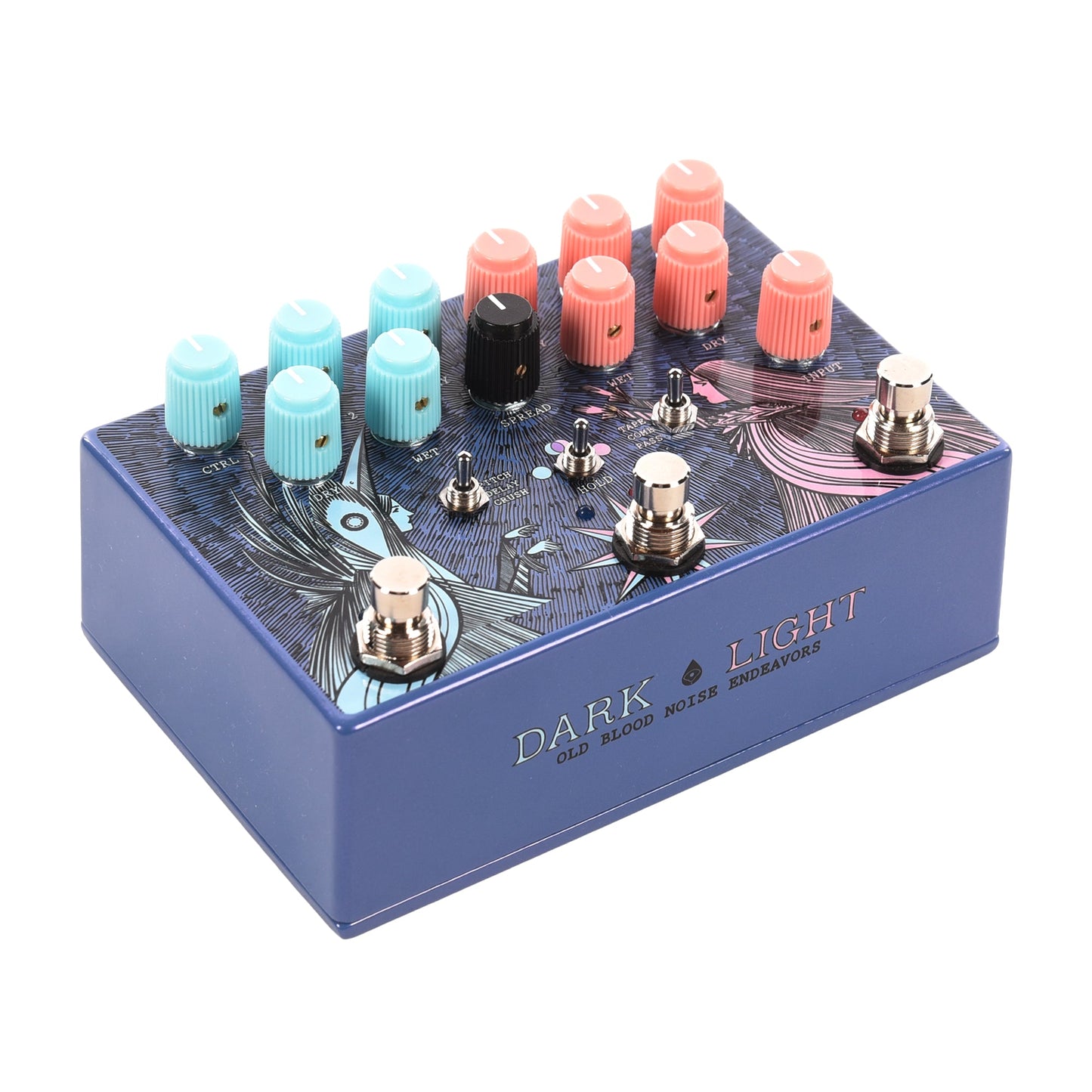 Old Blood Noise Limited Edition Dark Light Blueberry Dusk Reverb Pedal