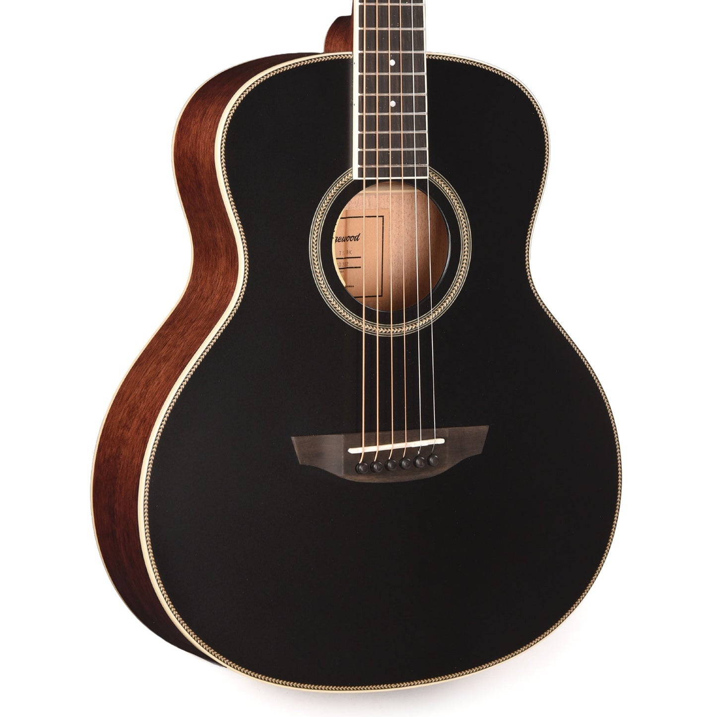 Orangewood Ava Jr Live Mini Grand Concert Acoustic-Electric Guitar Black Satin w/ LR Baggs Anthem