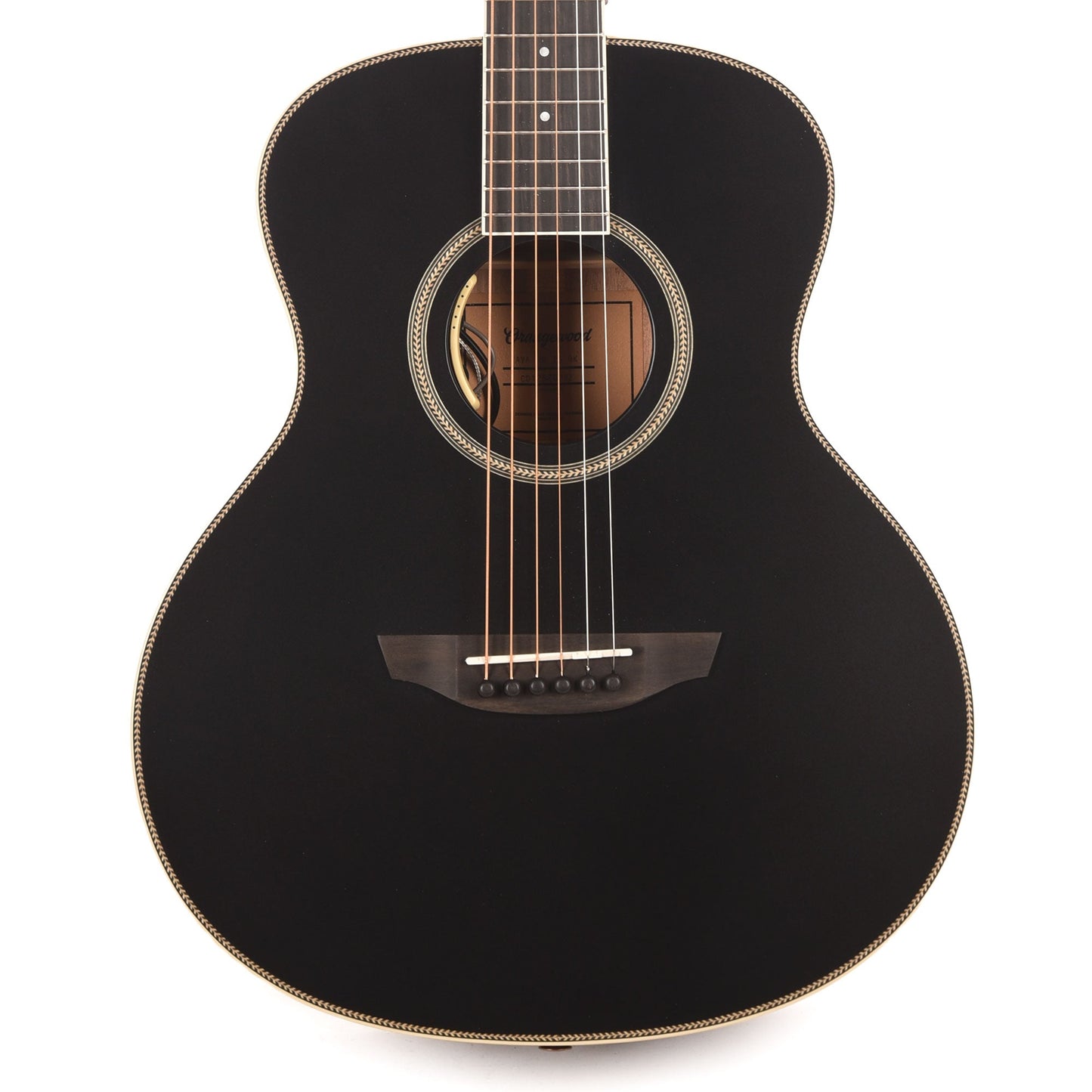 Orangewood Ava Jr Live Mini Grand Concert Acoustic-Electric Guitar Black Satin w/ LR Baggs Anthem