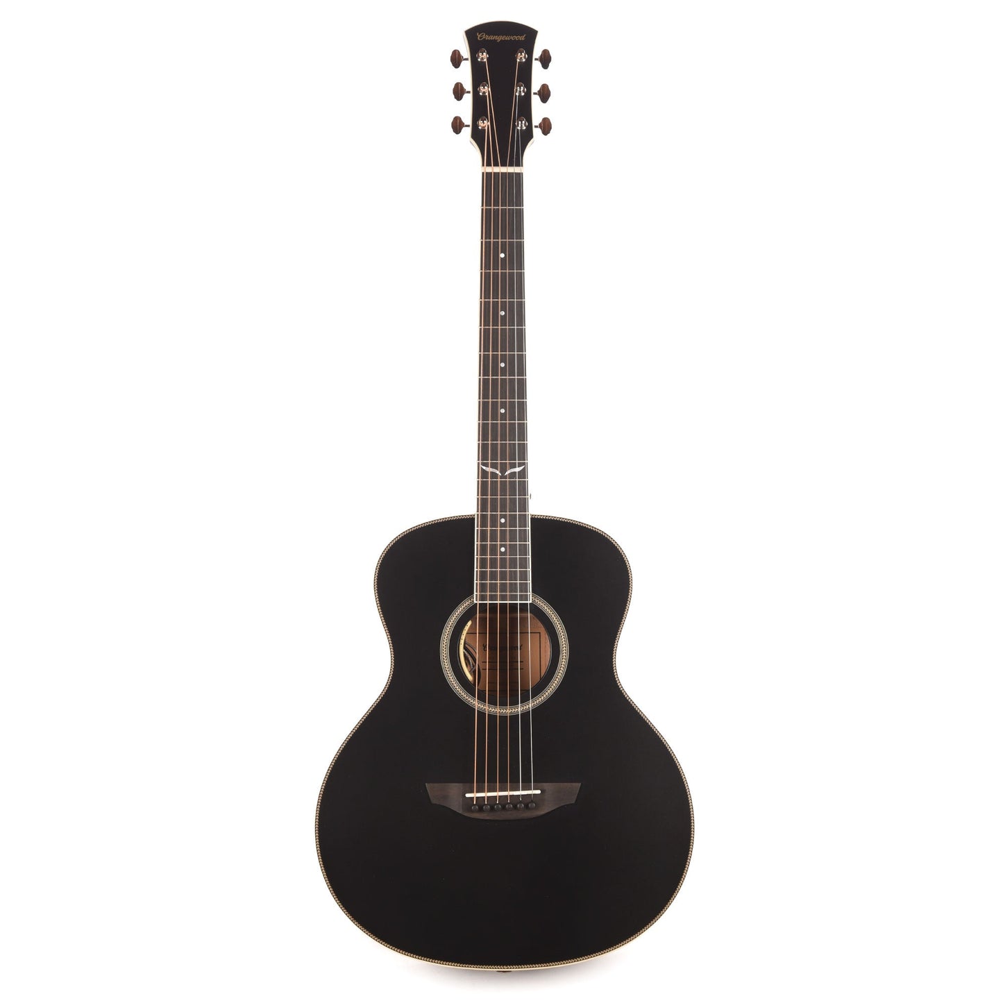 Orangewood Ava Jr Live Mini Grand Concert Acoustic-Electric Guitar Black Satin w/ LR Baggs Anthem