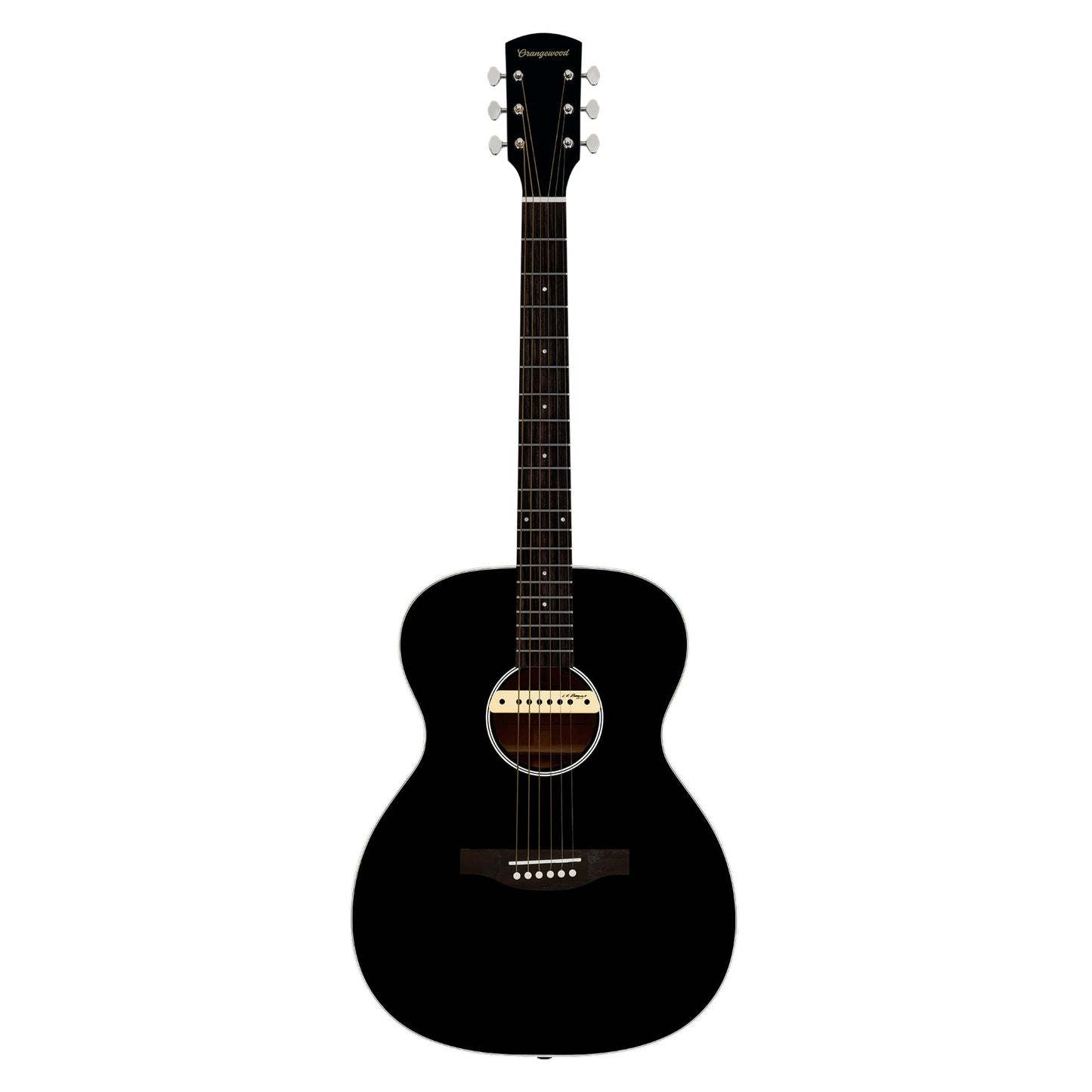 Orangewood Brooklyn Retro Live Grand Concert Acoustic-Electric Guitar Black Gloss