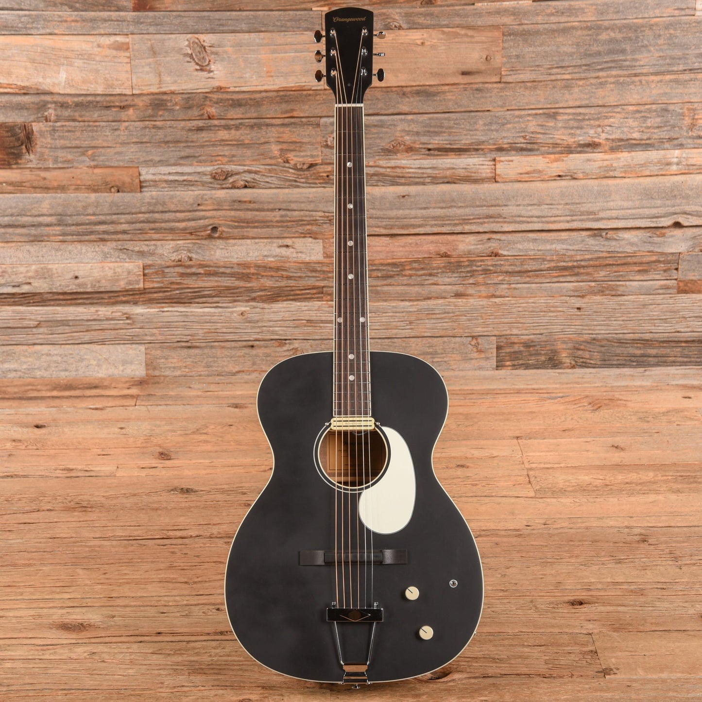 Orangewood Juniper II Baritone Black Live Rubber Bridge Acoustic-Electric Guitar