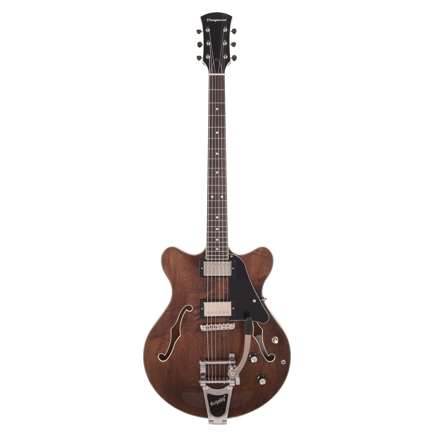 Orangewood Clementine Bigsby Double Cutaway Chambered Electric Guitar Dark Walnut