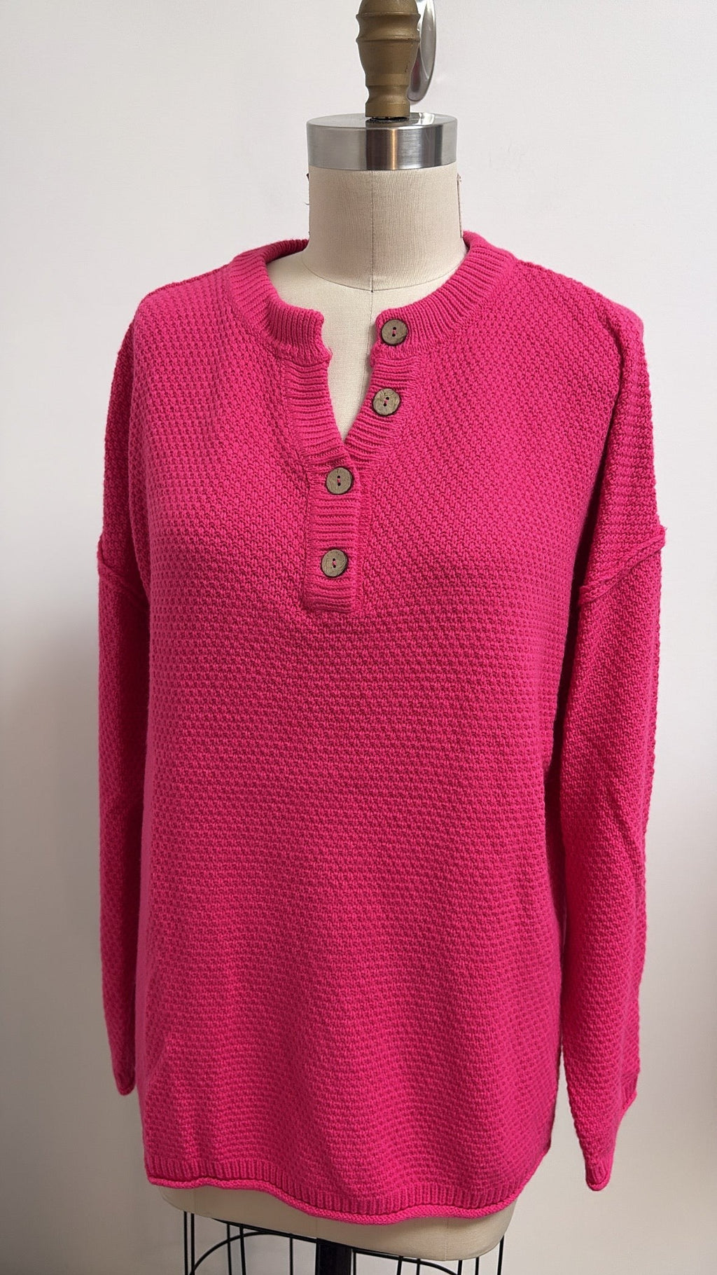 Zenana Pink Sweater, 1X/2X