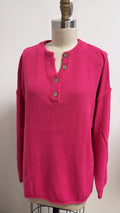Zenana Pink Sweater, 1X/2X