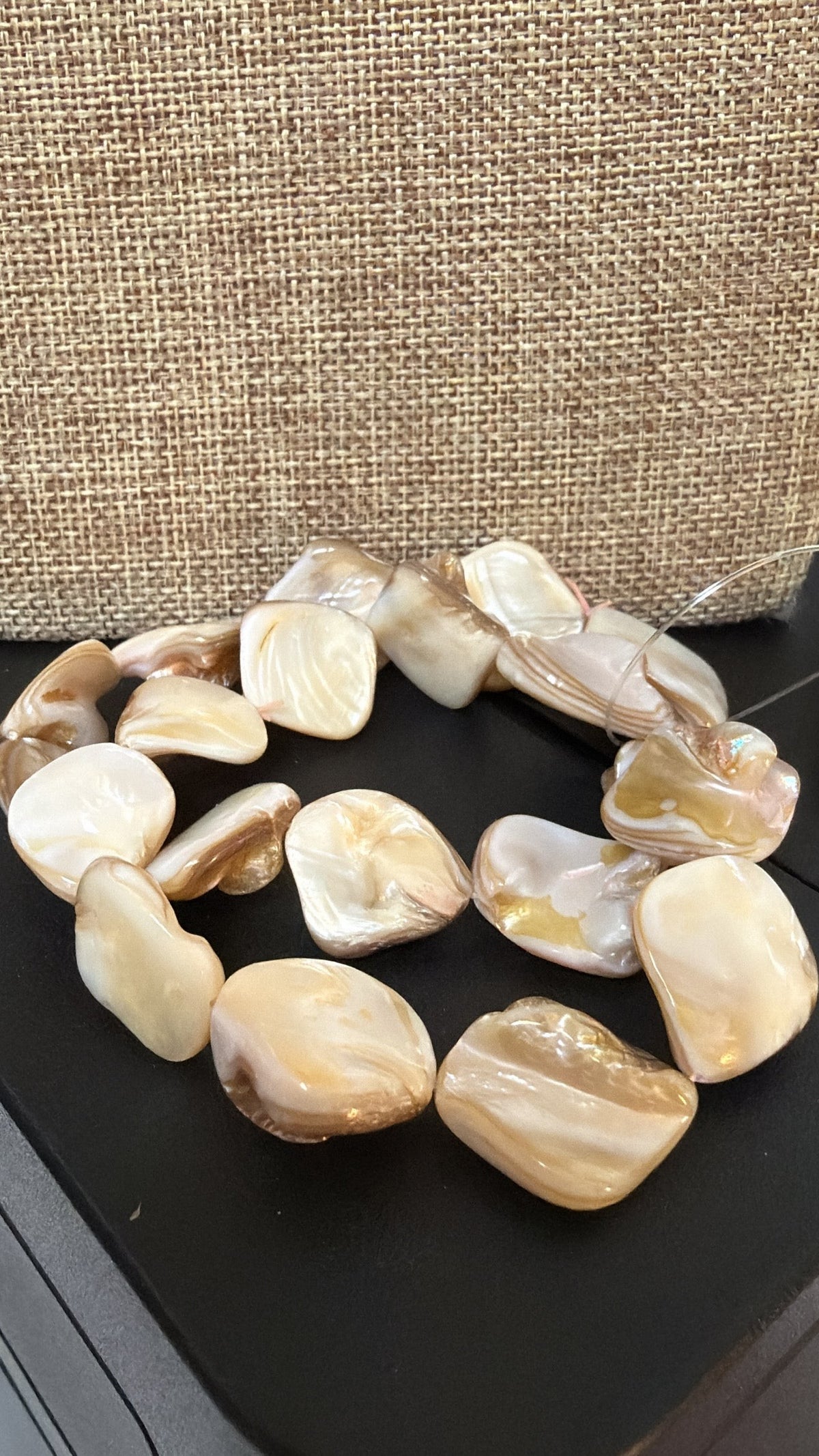 Mother of Pearl Stretch Bracelets, Set of 2