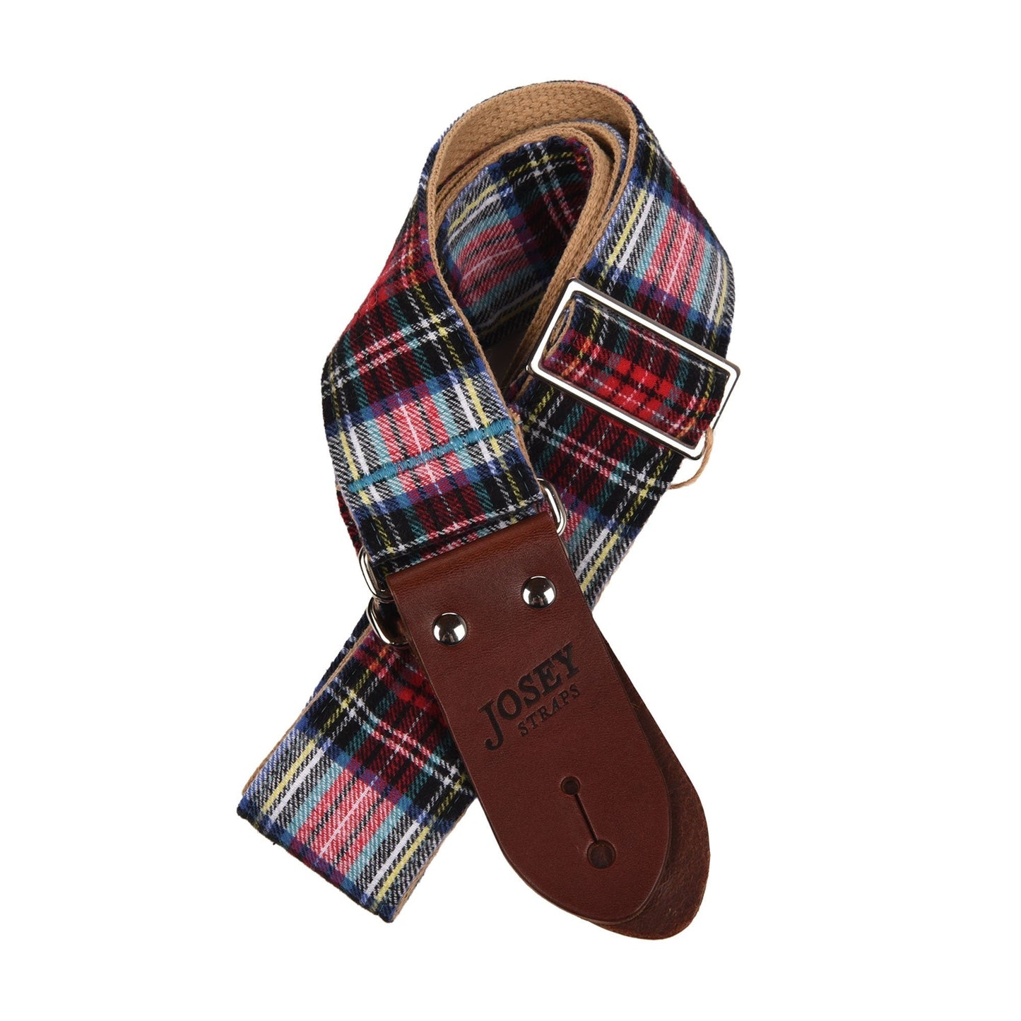 Josey Dad Plaid 2" Guitar Strap w/Saddle Ends and Cotton Backing