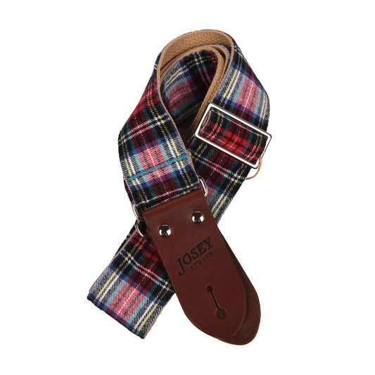 Josey Dad Plaid 2" Guitar Strap w/Saddle Ends and Cotton Backing