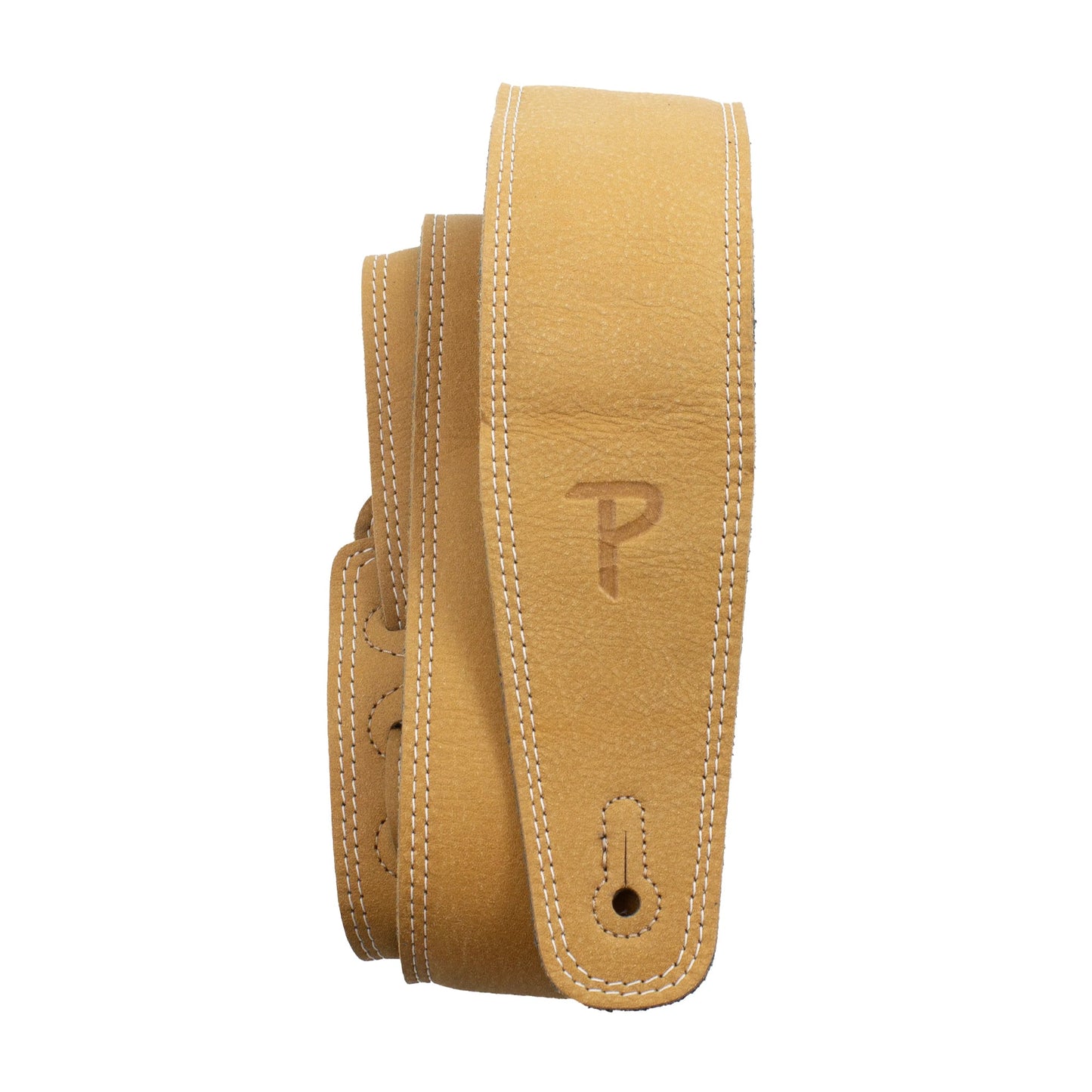 Perri's Moto Series Double Stitched Padded Leather 2.5" Matte Sandlewood Guitar Strap