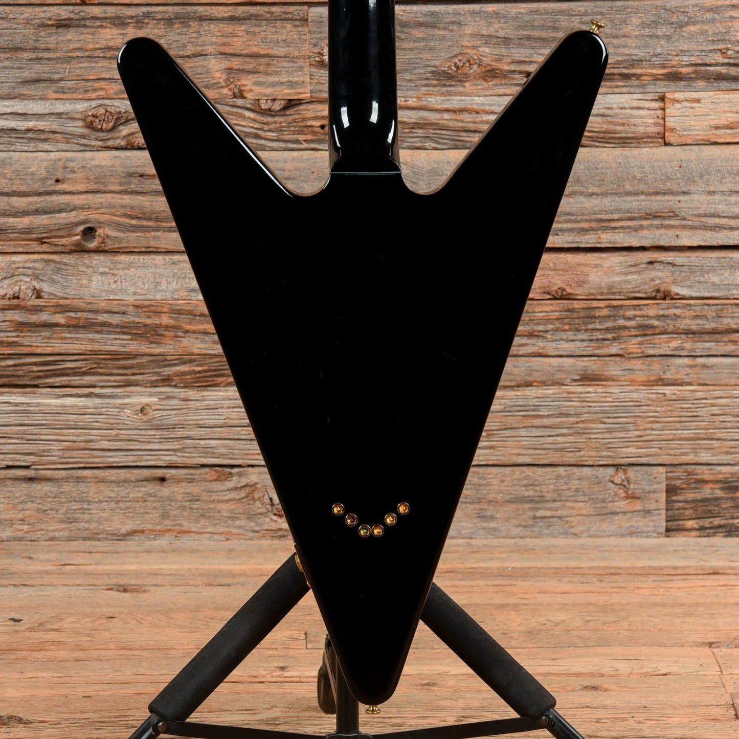 Gibson Reverse Flying V Black - Dave Amato of REO Speedwagon
