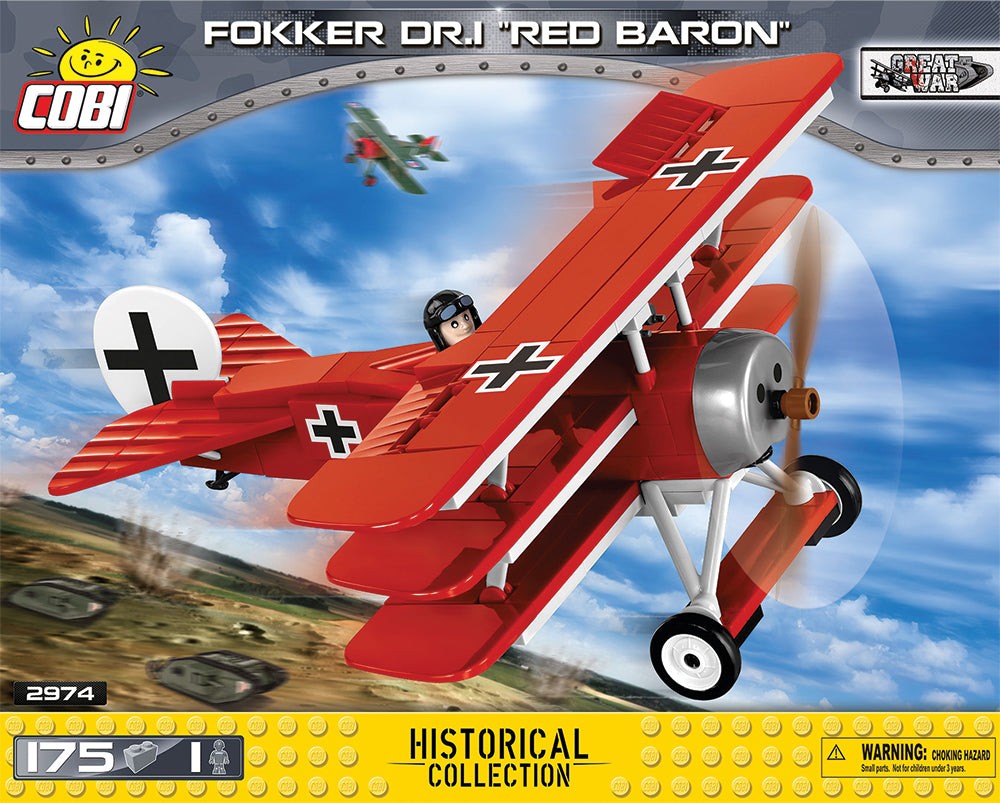 Cobi-2974 -Fokker DR 1-fighter aircraft WWI (175pcs)