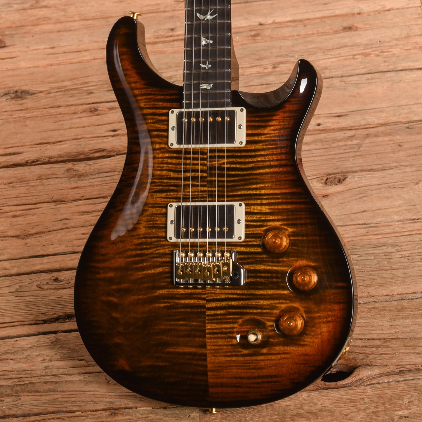 PRS DGT David Grissom Tremolo Signature 10-Top Black Gold Warp Burst 2024