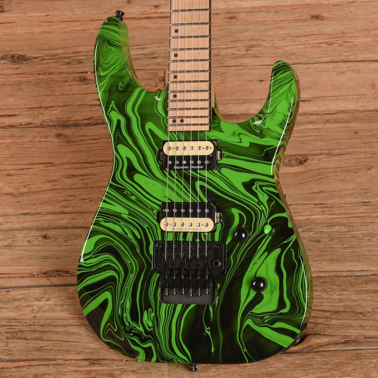 Jackson Pro Series DK2M Dinky Slime Green Swirl 2015