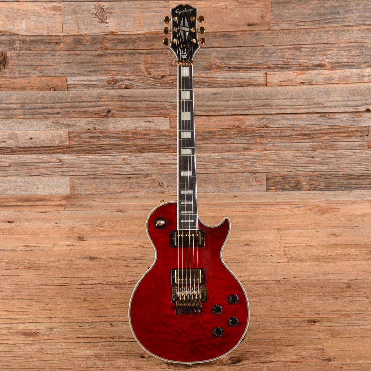 Epiphone Alex Lifeson Signature Les Paul Custom Axcess Ruby 2023