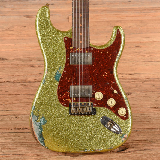 Fender Custom Shop 1963 Stratocaster Heavy Relic HH Chartreuse Sparkle 2024