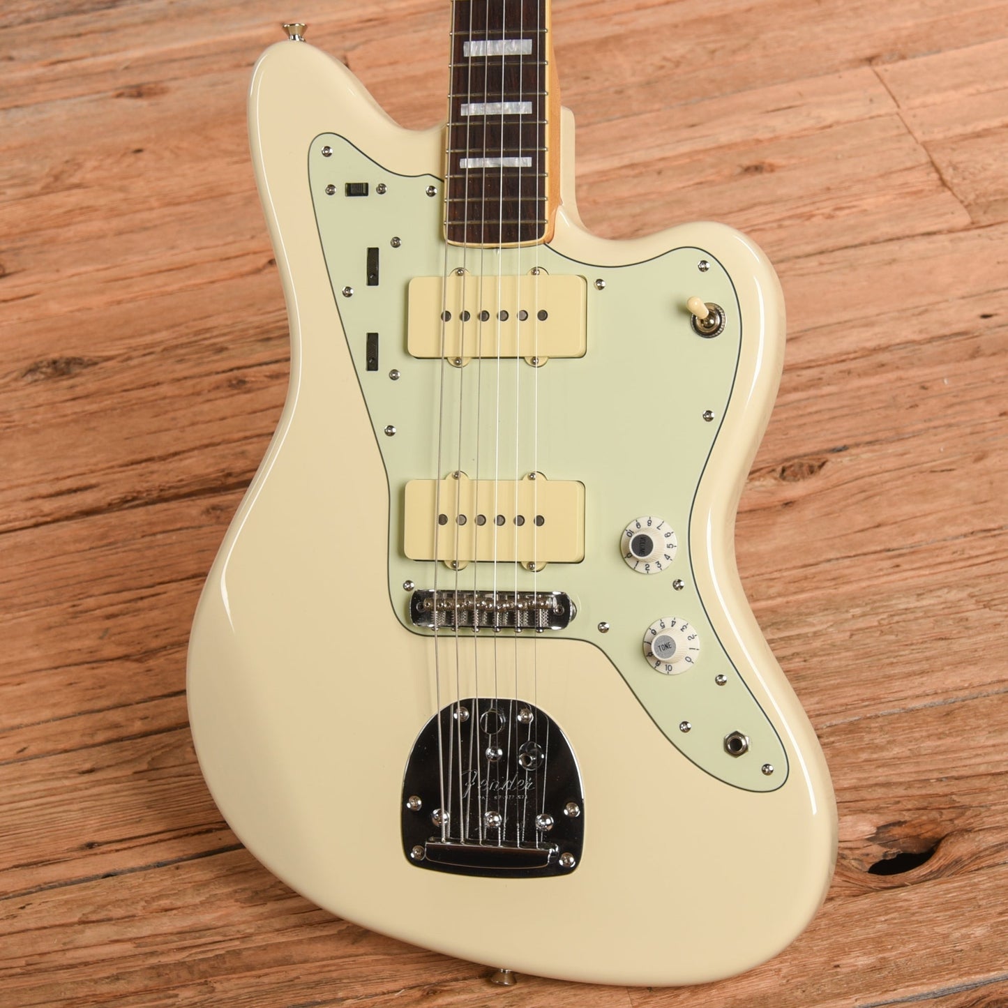 Fender JM-66 Jazzmaster Reissue w/Matching Headcap Olympic White 2014