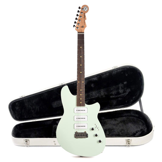 Reverend Kingbolt 390 Electric Guitar Iconic Blue and Teardrop Two Tone Case Bundle
