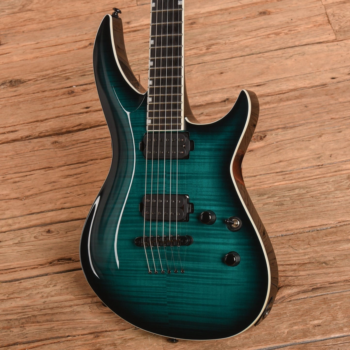 LTD H3-1000 Deluxe Black Turquoise Sunburst 2019