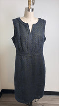 Liz Claiborne Black/Blue/Gold Dress, 16