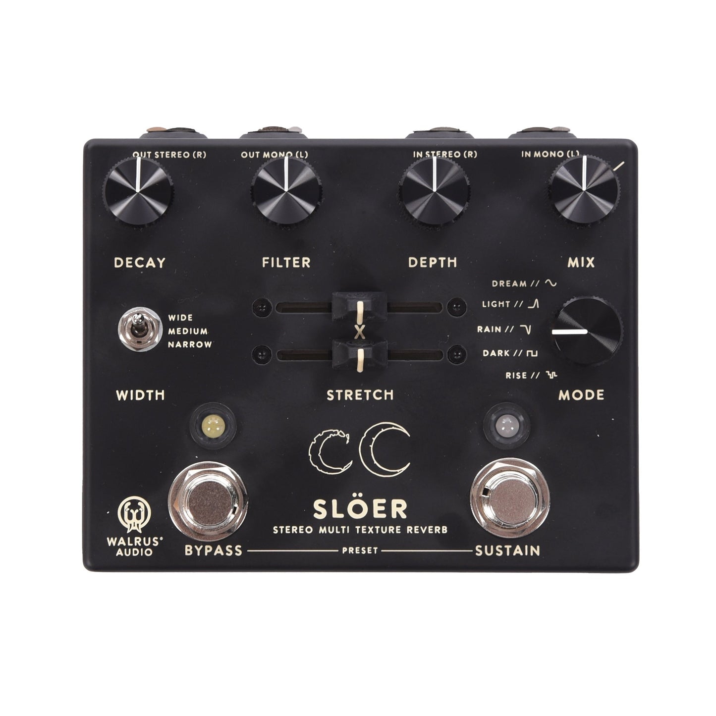 Walrus Audio SLÖER Stereo Ambient Reverb Pedal Black