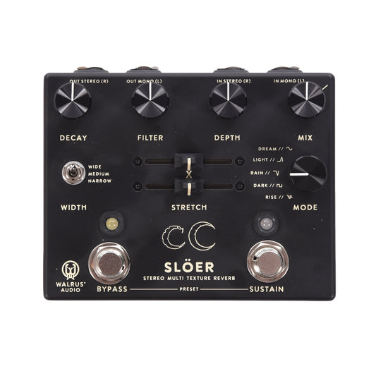 Walrus Audio SLÖER Stereo Ambient Reverb Pedal Black