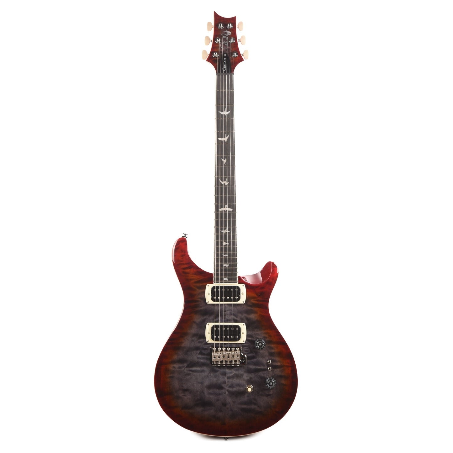 PRS SE Custom 24-08 Quilt Charcoal Cherry Burst