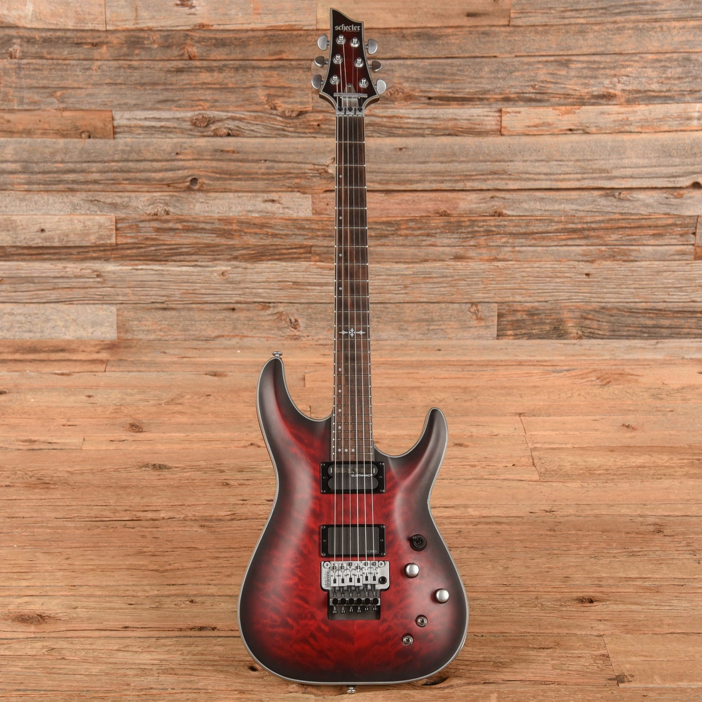 Schecter C-1 Platinum FR S Sustainiac Crimson Red Burst Satin 2024