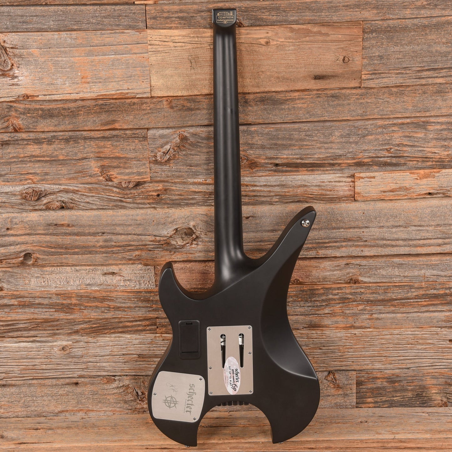 Schecter Synyster Gates Custom-6 TR-S Headless Electric Guitar Satin Black