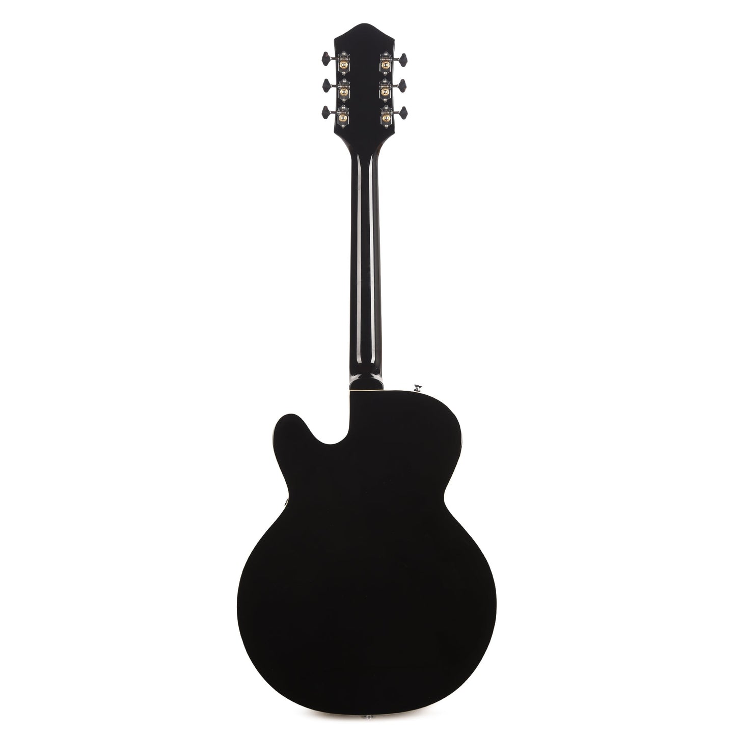Silvertone 1446 TBK Single Cut Semi-Hollow Electric Guitar w/ Trapeze Tailpiece Gloss Black